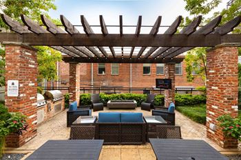 Courtyard with couch